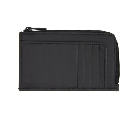 Alexander McQueen Black Zip Leather Card Holder - Picture 2 of 6
